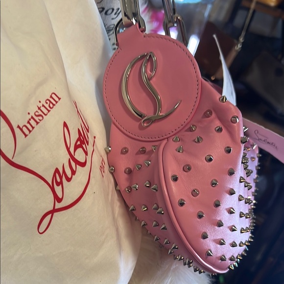 Christian Louboutin Pink Studded Women's Bag - Picture 3 of 4
